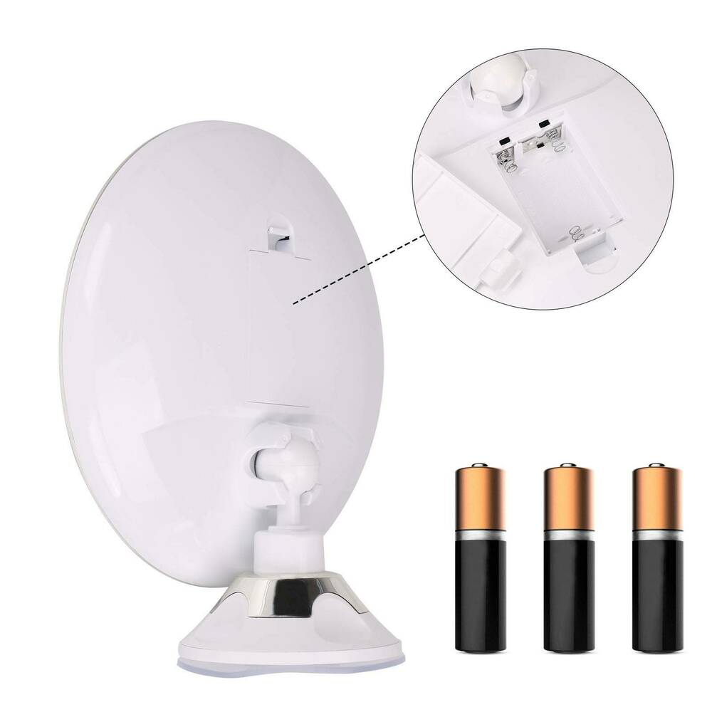 Lunora LED Makeup Mirror | 10x Magnification | 360° Rotating | Compact & Travel-Friendly