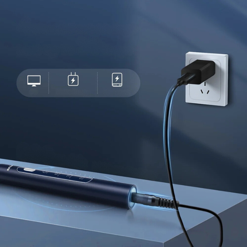 Sonic Toothbrush Dentexa Pulse | 30,000 Vibrations | 3 Cleaning Modes & 2-Minute Timer | Includes 7 Brush Heads | 30-Day Battery Life