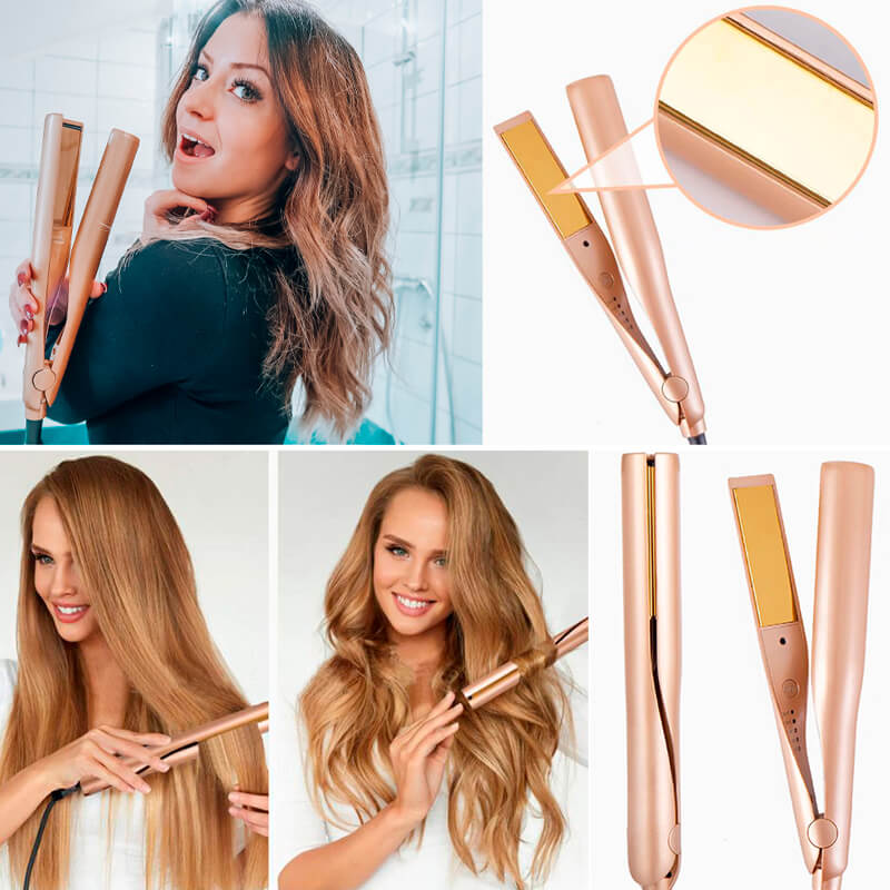 WaveLuxe Pro – One device. Straight. Curled. Perfectly styled.