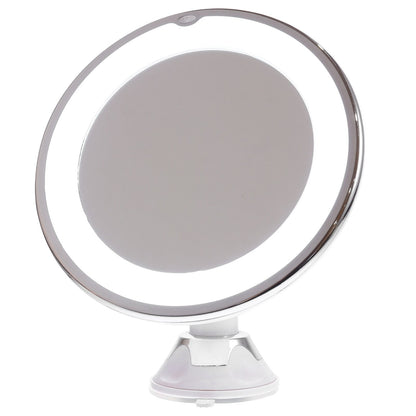 Lunora LED Makeup Mirror | 10x Magnification | 360° Rotating | Compact & Travel-Friendly