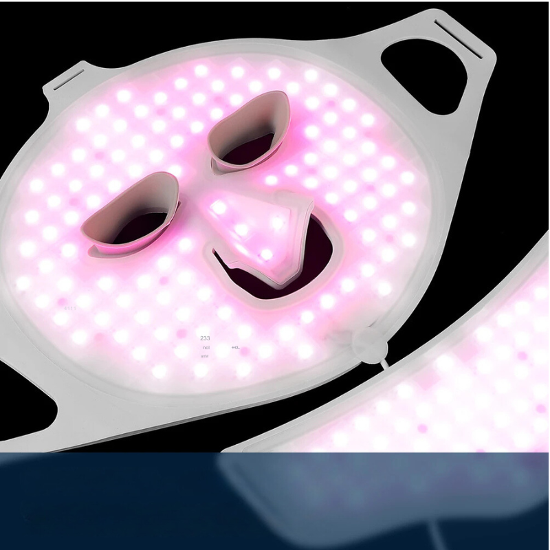 LED Light Therapy Mask Luminex 7 | 7-Color Light for Face & Neck | 168 LEDs | Skin Rejuvenation with Silicone Comfort