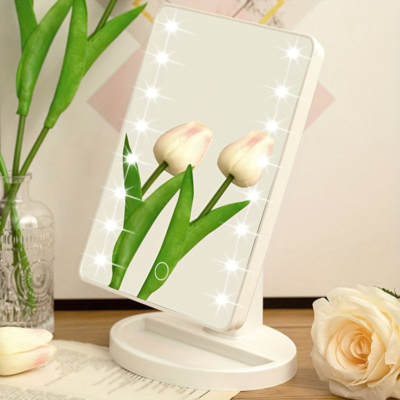 Luméra Makeup Mirror | 16 LED, Dimmable | USB & Battery Powered | Compact & Portable