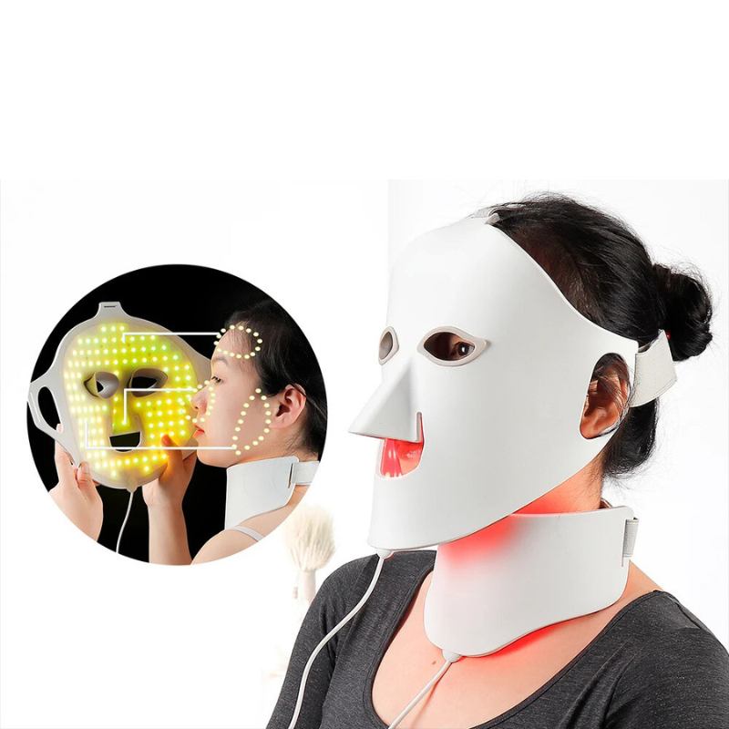 LED Light Therapy Mask Luminex 7 | 7-Color Light for Face & Neck | 168 LEDs | Skin Rejuvenation with Silicone Comfort
