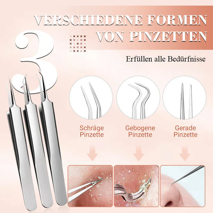 Blackhead Remover Set PureSkinX | Precise & Hygienic | Stainless Steel Tools for Clear Skin
