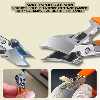 Nail Clippers WideTrim | Extra-Wide Jaw Opening | Anti-Splash Design | Stainless Steel
