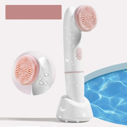 Skinvora 2-in-1 Silicone Facial Cleansing Device | Deep Cleansing & Massage | Waterproof & Skin-Friendly | 15.8 × 4.7 × 2.7 cm