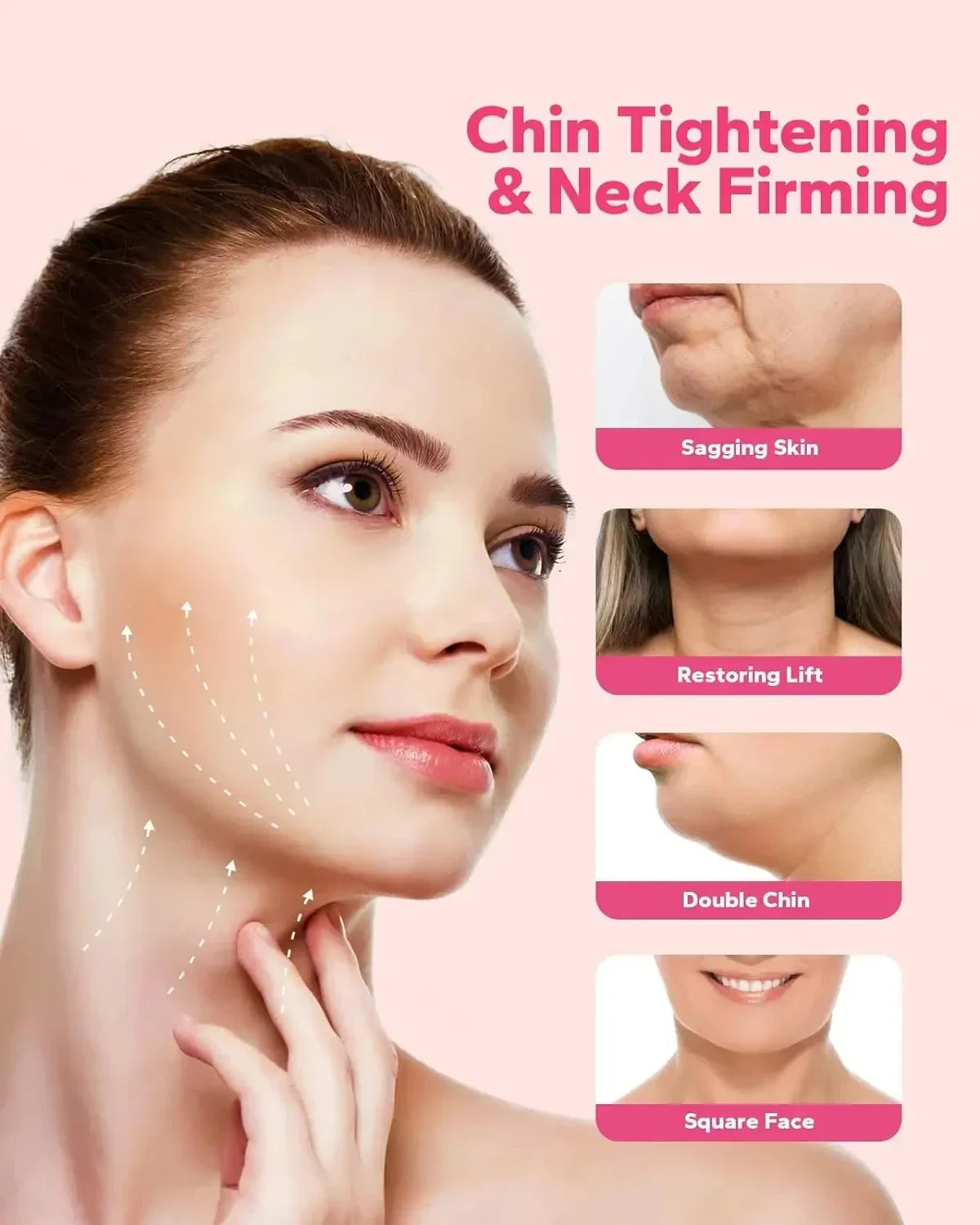 Velfina V-Line Facial Band | Double-Chin Reduction & Skin Tightening | Reusable & Breathable | For Women & Men