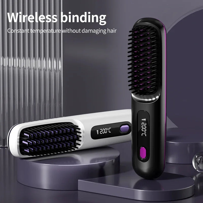 Glissara | Cordless Hair Straightener | USB Charging Function & LCD Display | Ceramic & Ionic Technology