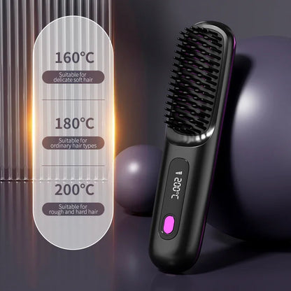 Glissara | Cordless Hair Straightener | USB Charging Function & LCD Display | Ceramic & Ionic Technology