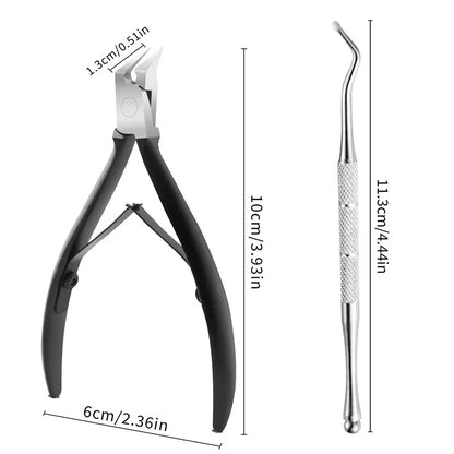 MediVera | Nail Nipper for Ingrown & Thick Toenails | Professional Stainless Steel Nail Clipper | Precision Pliers for Foot Care & Podiatry
