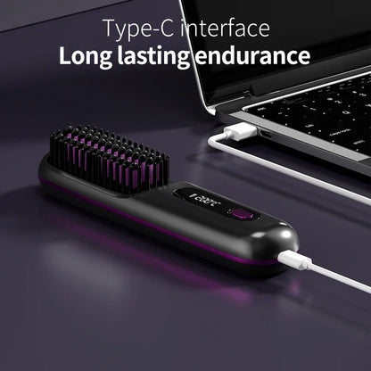 Glissara | Cordless Hair Straightener | USB Charging Function & LCD Display | Ceramic & Ionic Technology