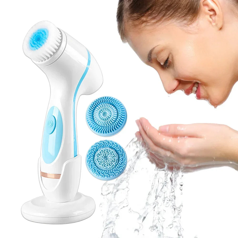 VisoPure 3-in-1 Facial Cleanser | Sonic Technology | Deep Cleansing & Massage | Rechargeable & Waterproof