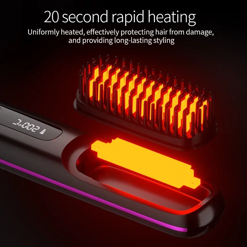 Glissara | Cordless Hair Straightener | USB Charging Function & LCD Display | Ceramic & Ionic Technology