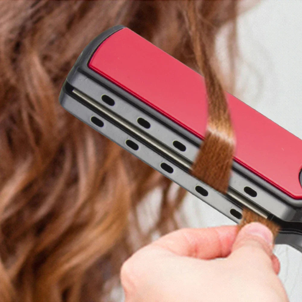 Flat iron TITANEA PRO | Wide nano-titanium plates | 50–249 °C | LED display & dual voltage | 25 × 4.3 × 3.5 cm