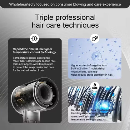 Ionic hair dryer | 200 million negative ions | Smart temperature control | 110,000 rpm