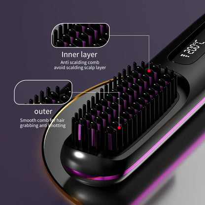 Glissara | Cordless Hair Straightener | USB Charging Function & LCD Display | Ceramic & Ionic Technology
