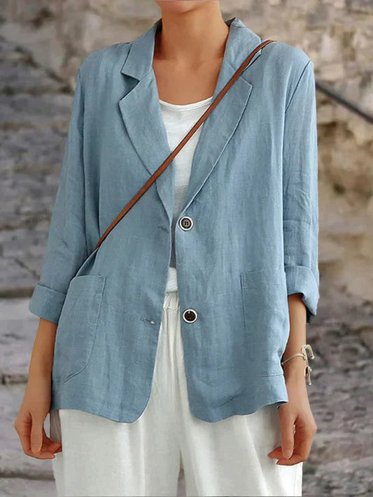 Kerith Linen Casual Blazer — Effortless Style, Lightweight Comfort