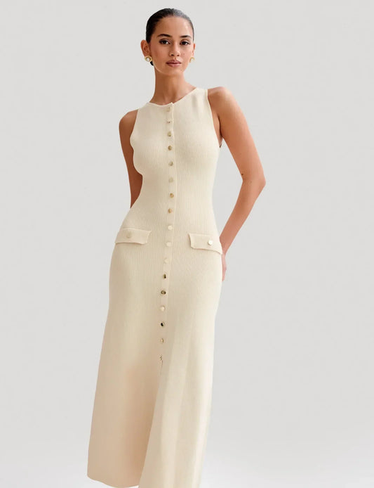 Ottilie | Elegant Knitted Maxi Dress