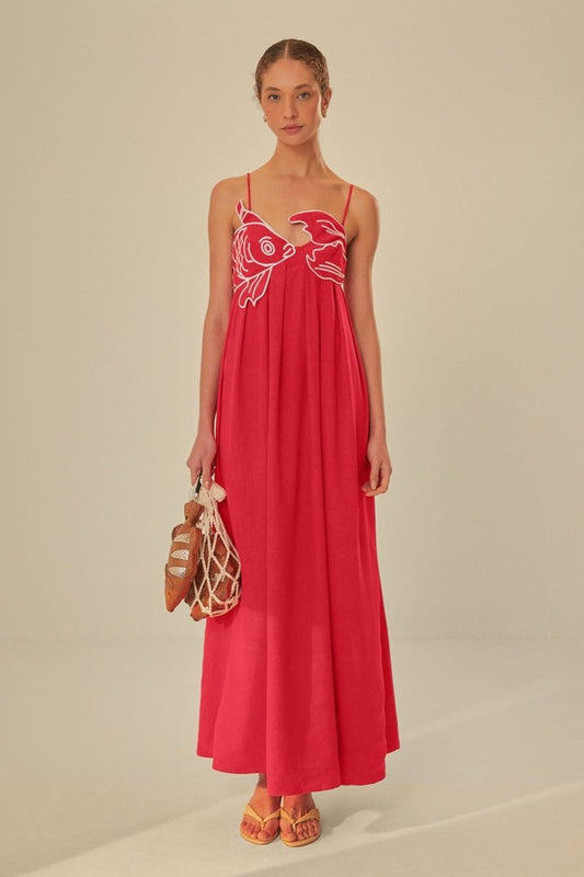 Felicity | Embroidered Maxi Slip Dress