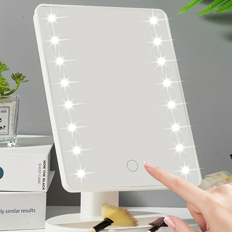Luméra Makeup Mirror | 16 LED, Dimmable | USB & Battery Powered | Compact & Portable